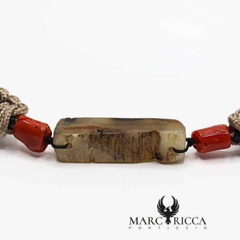 Bracelet homme Corne et Corail