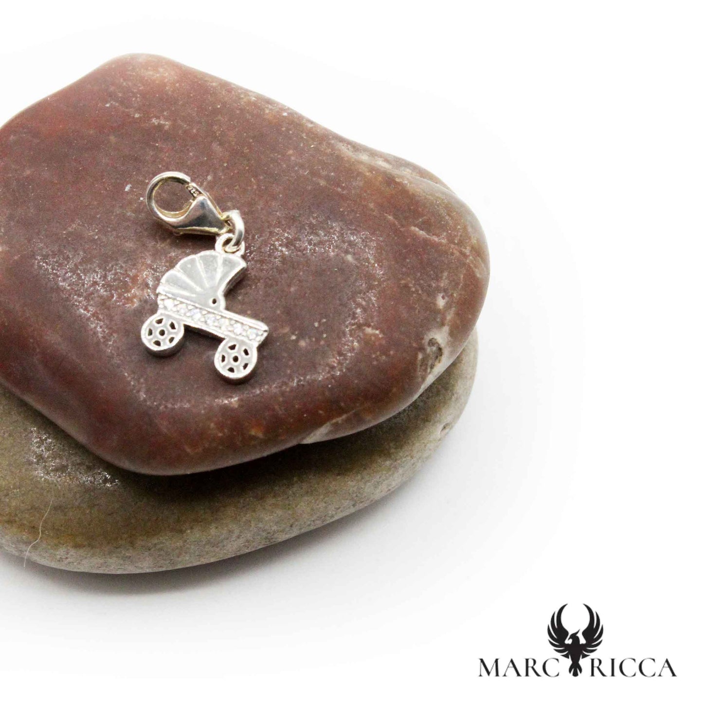 Charms Argent Couffin Strass