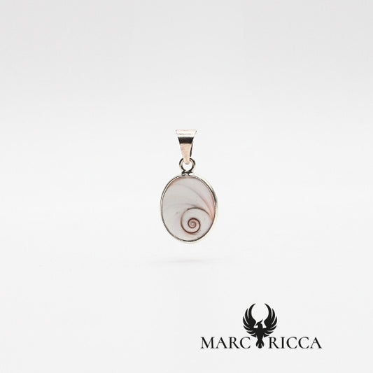 Pendentif Œil de St-Lucie Ovale 1.6cm monté sur Argent ou Vermeil