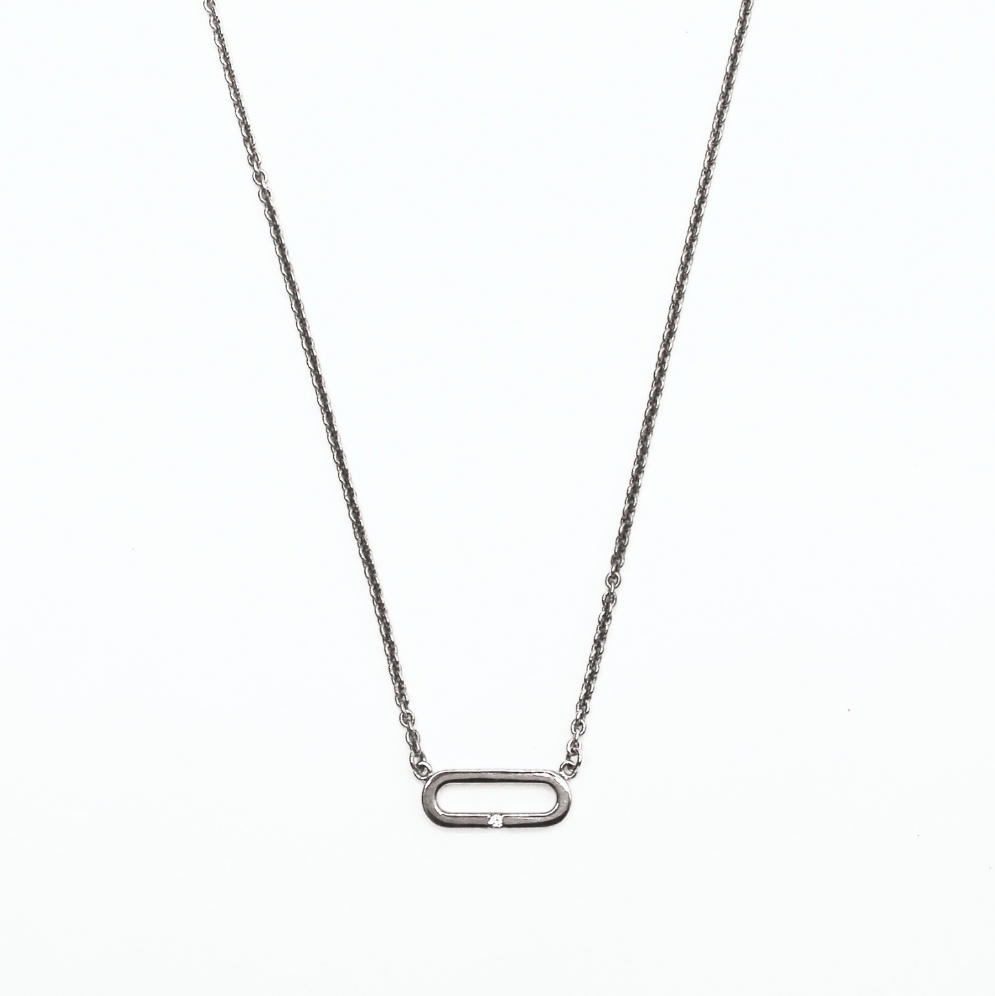Collier Maillon Argent et Oxyde de Zirconium - VALENZI