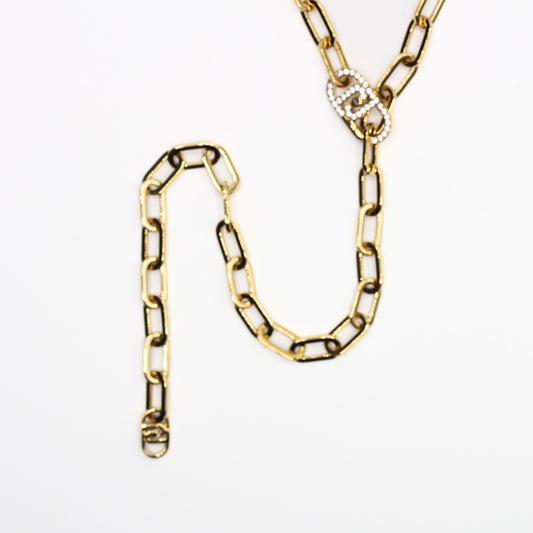 Collier monogramme avec strass - LIU°JO