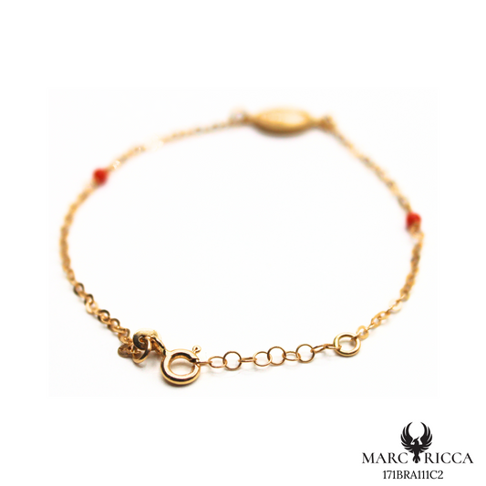 Bracelet Or Corail Perle & Madone