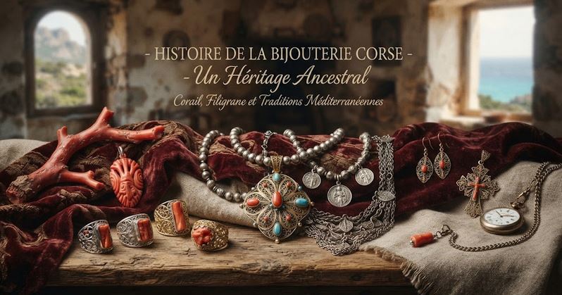 Histoire de la bijouterie corse – corail rouge, filigrane et bijoux traditionnels méditerranéens, héritage ancestral Marc-Ricca Porticcio