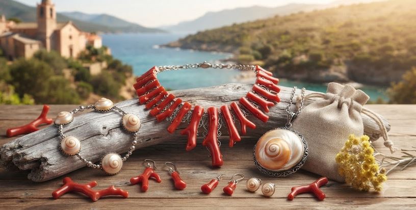 Souvenirs authentiques de Corse – bijoux corail rouge, Œil de Sainte-Lucie et tête de Maure par Marc-Ricca Porticcio