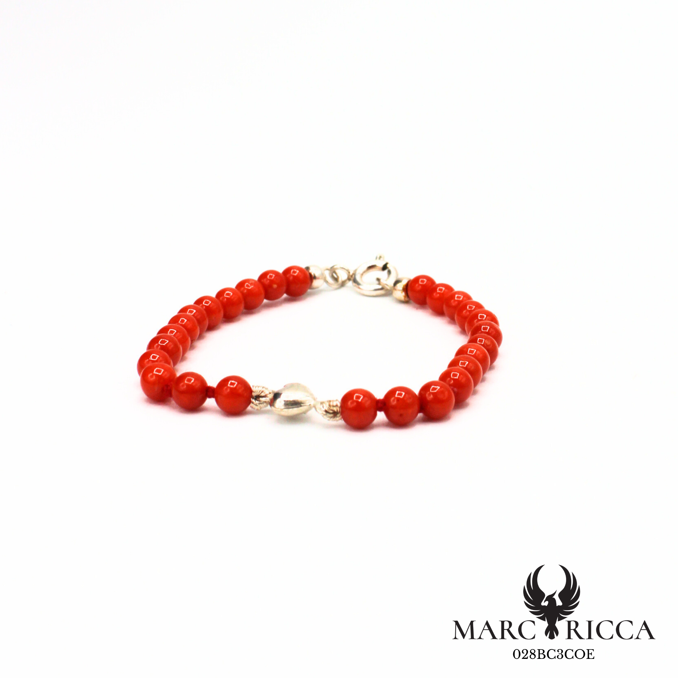 Bracelet Vermeil Corail Perle & Coeur