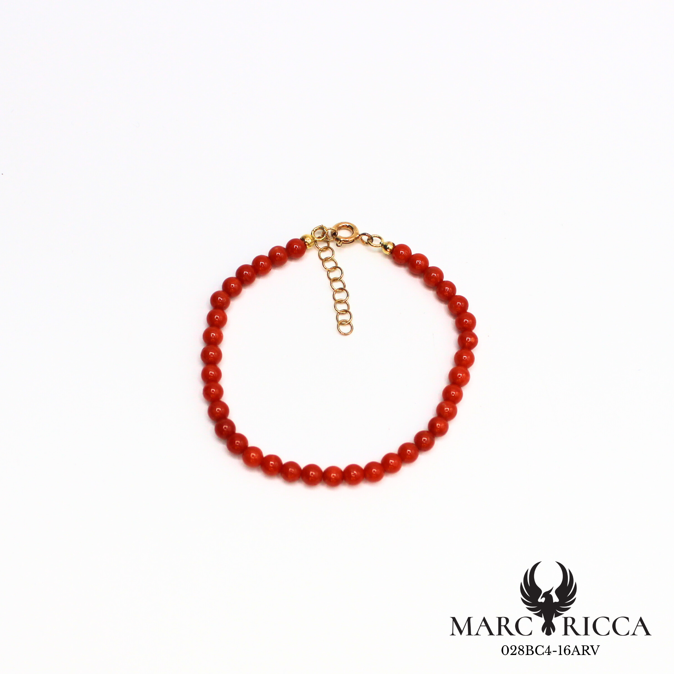 Bracelet perles de corail 4 mm