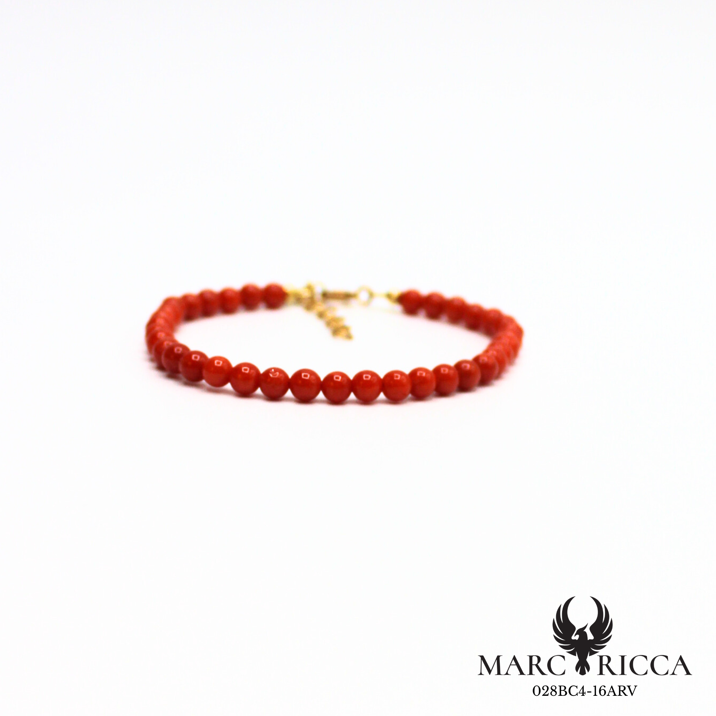 Bracelet perles de corail 4 mm