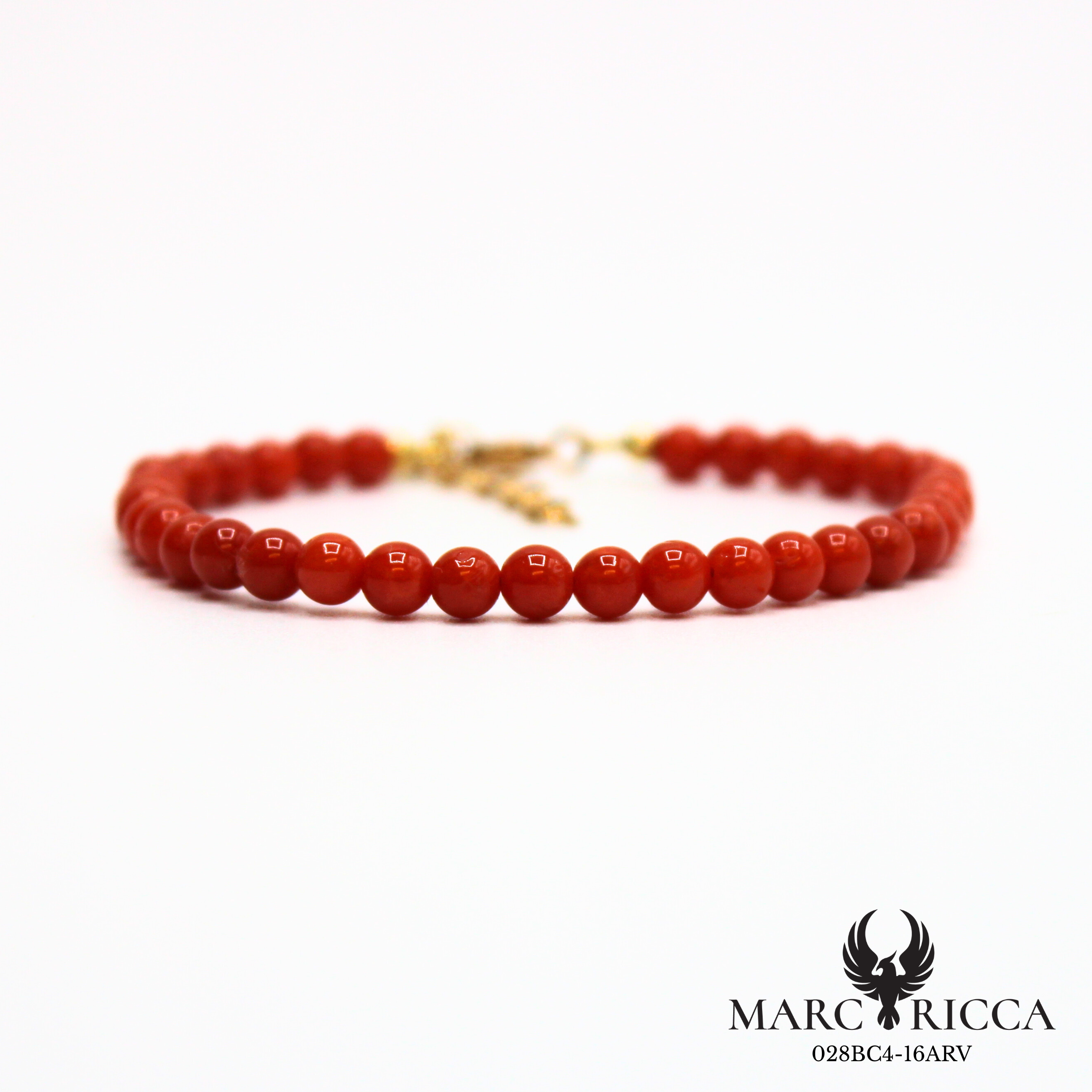 Bracelet perles de corail 4 mm
