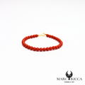 Bracelet perles de corail 5 mm