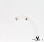 Boucles d'oreilles clous perles corail