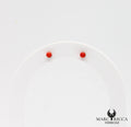 Boucles d'oreilles clous perles corail