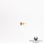 Boucles d'oreilles clous corail ovale