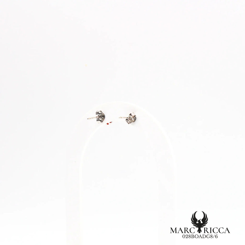 Boucles d'oreilles clous corail ovale