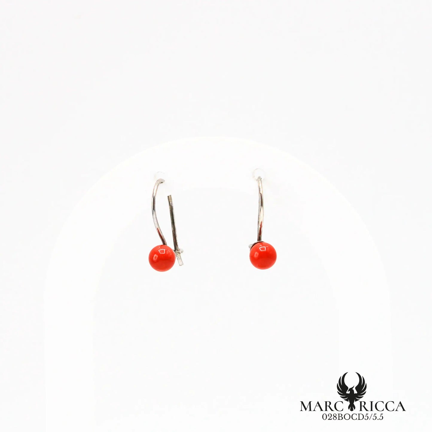 Boucles d'oreilles dormeuses avec perles de corail