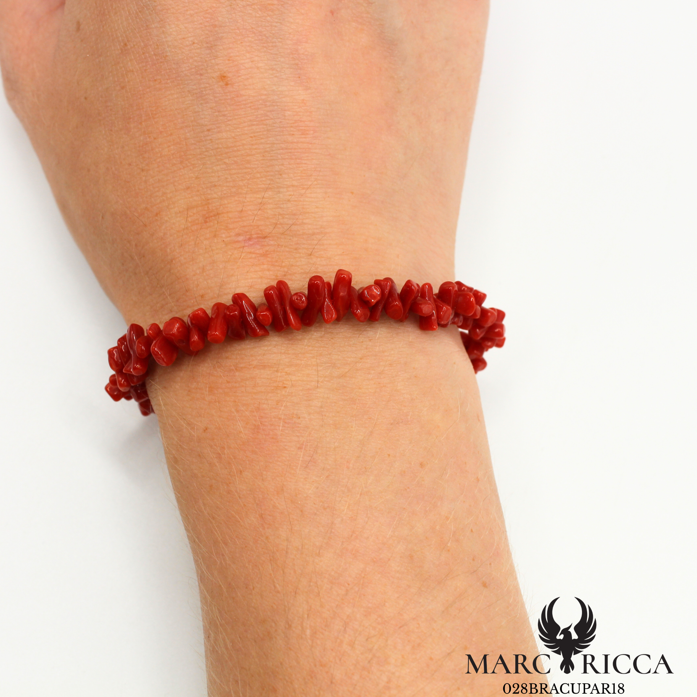 Bracelet Argent Cupolino Corail Rouge
