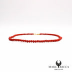 Collier perles de corail 4mm