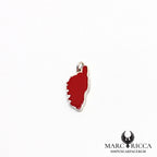 Pendentif Argent Corse Contour & Pâte de Corail
