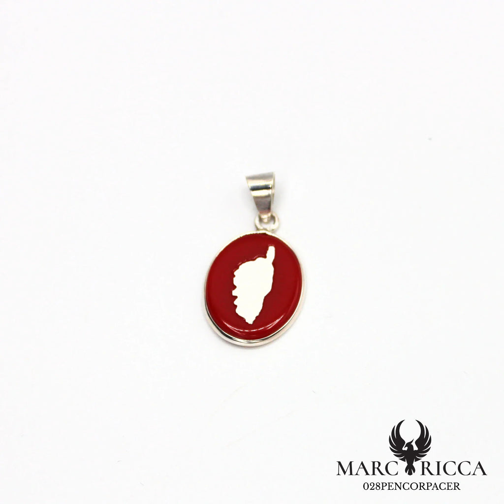 Pendentif  Corse & pâte de corail
