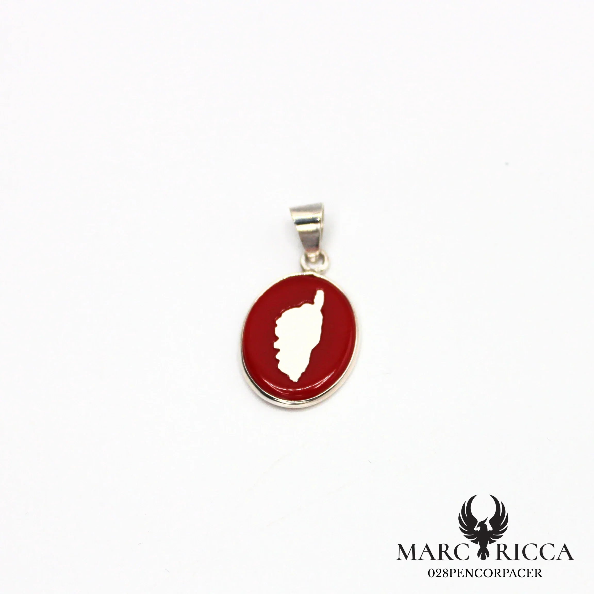 Pendentif  Corse & pâte de corail