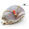 Collier Or Main Corail Rouge