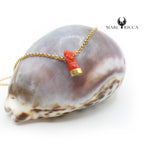 Collier Or Main Corail Rouge