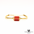 Bracelet vermeil Jonc tubes Corail