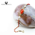 Bracelet Argent Corail Chainette emmaillé Vermeil