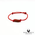Bracelet corde avec tube de corail
