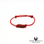Bracelet corde avec tube de corail