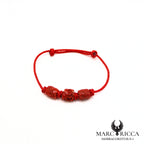 Bracelet corde avec tube de corail