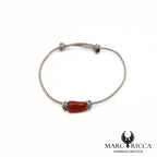 Bracelet corde avec tube de corail