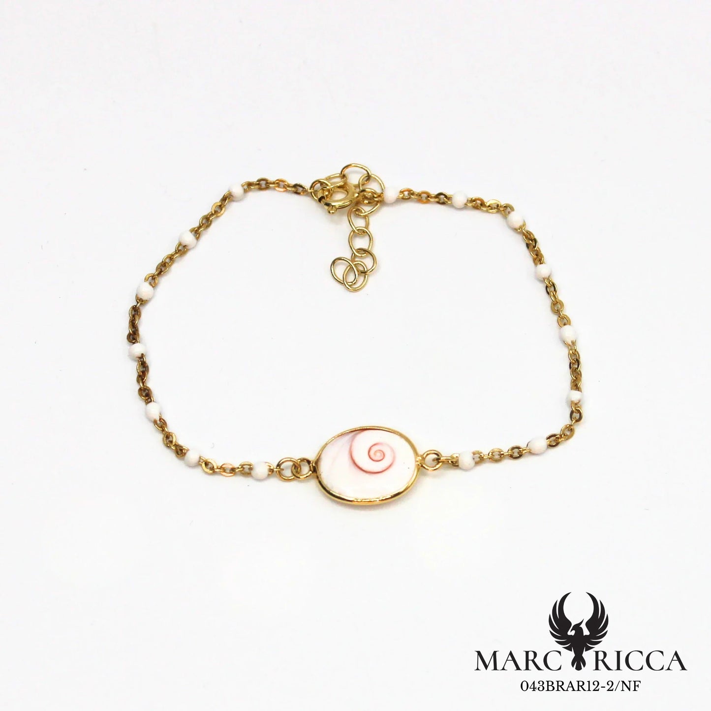 Bracelet en vermeil avec œil de Sainte Lucie et perles de résines