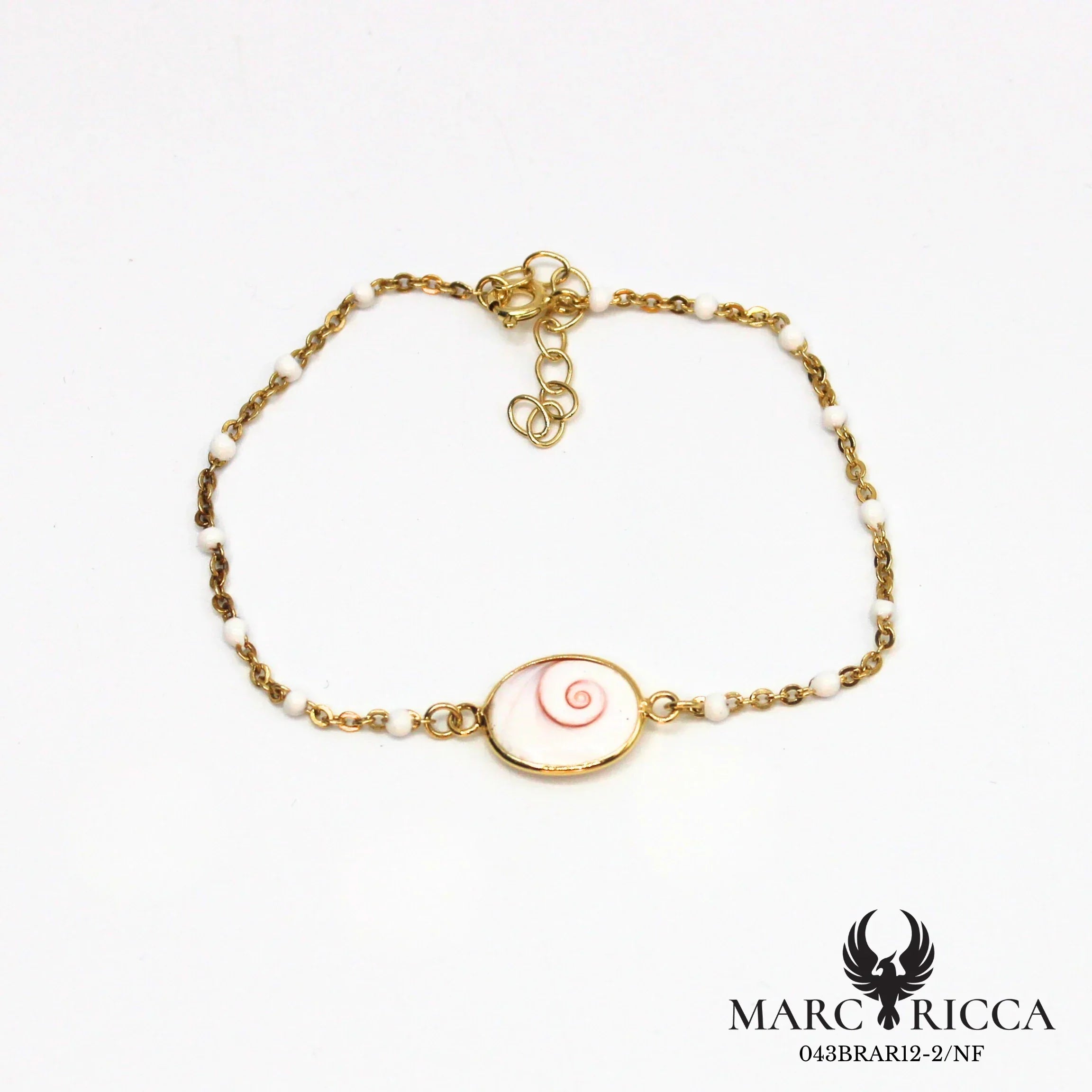 Bracelet en vermeil avec œil de Sainte Lucie et perles de résines