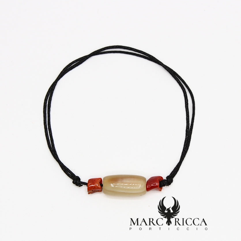 Bracelet homme Corne et Corail