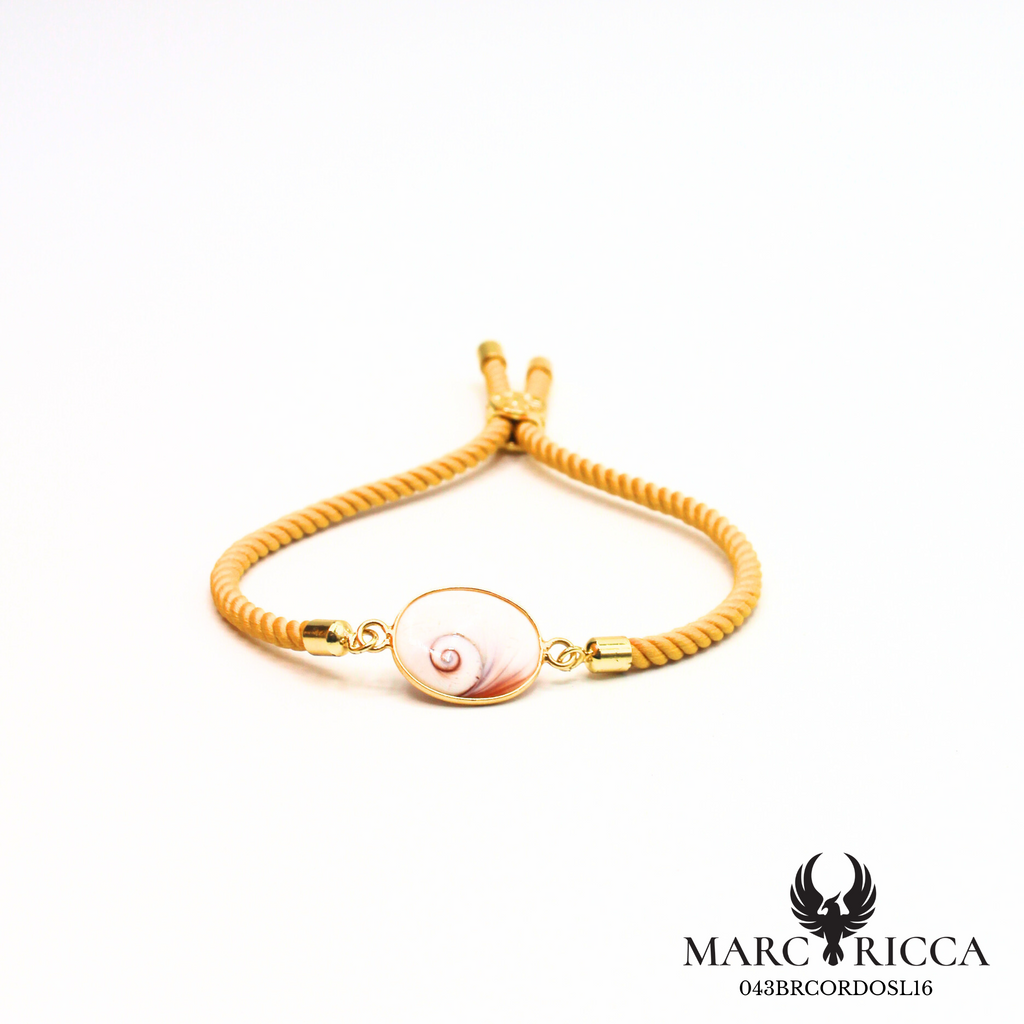 Bracelet Argent ou Vermeil & laiton œil de Sainte-Lucie Rouge
