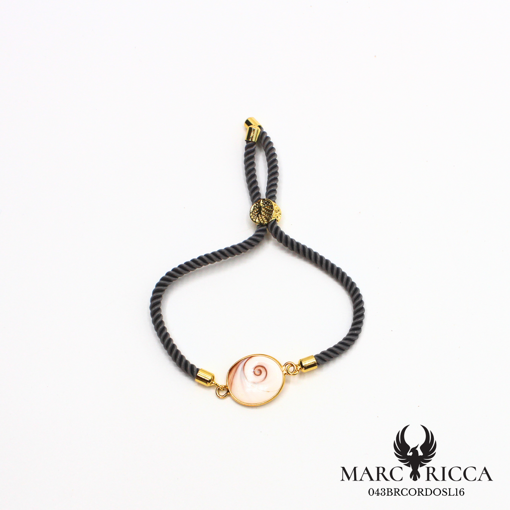 Bracelet Argent ou Vermeil & laiton œil de Sainte-Lucie Rouge