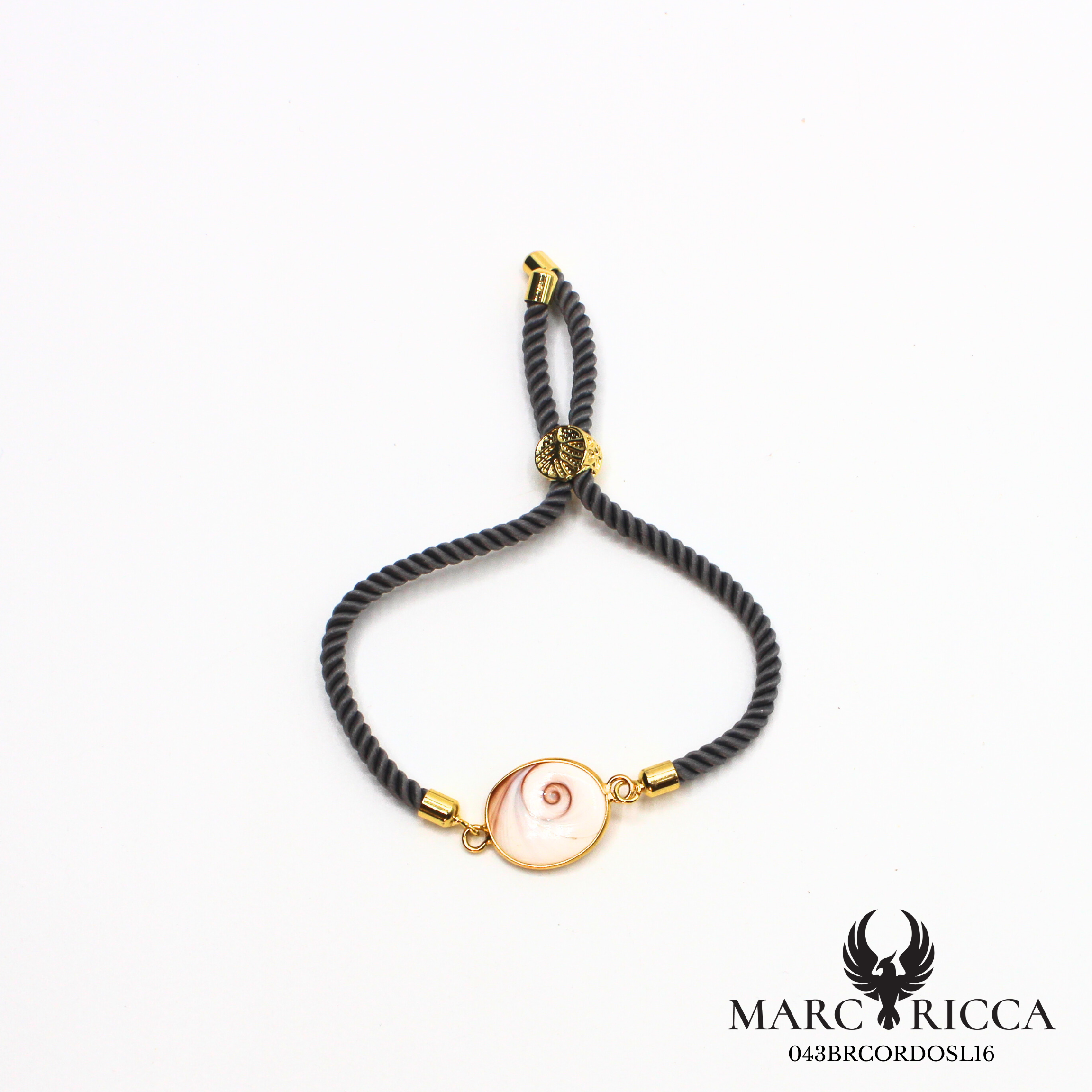 Bracelet Argent ou Vermeil & laiton œil de Sainte-Lucie Rouge