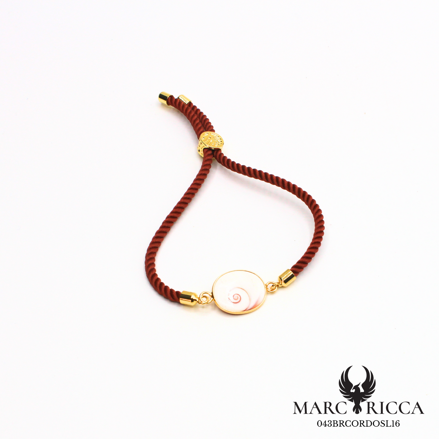 Bracelet Argent ou Vermeil & laiton œil de Sainte-Lucie Rouge