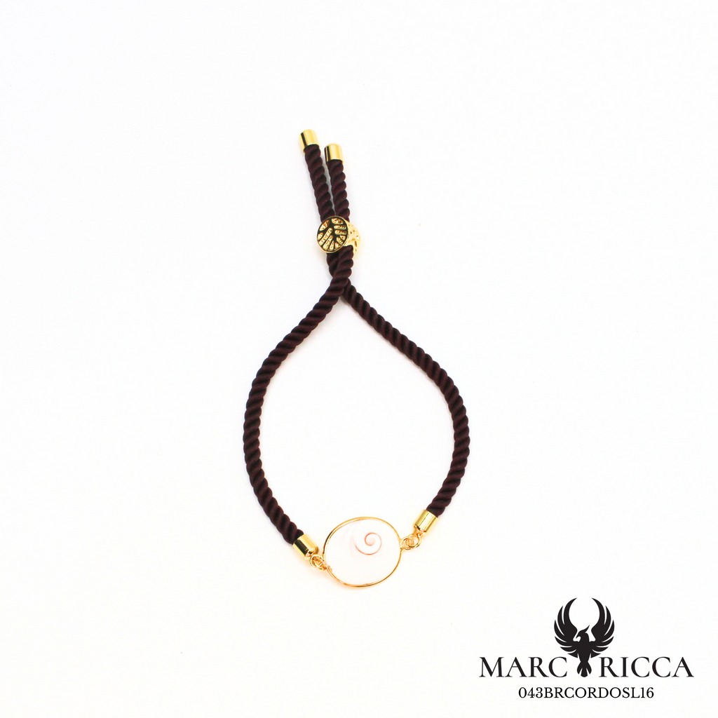 Bracelet Argent ou Vermeil & laiton œil de Sainte-Lucie Rouge