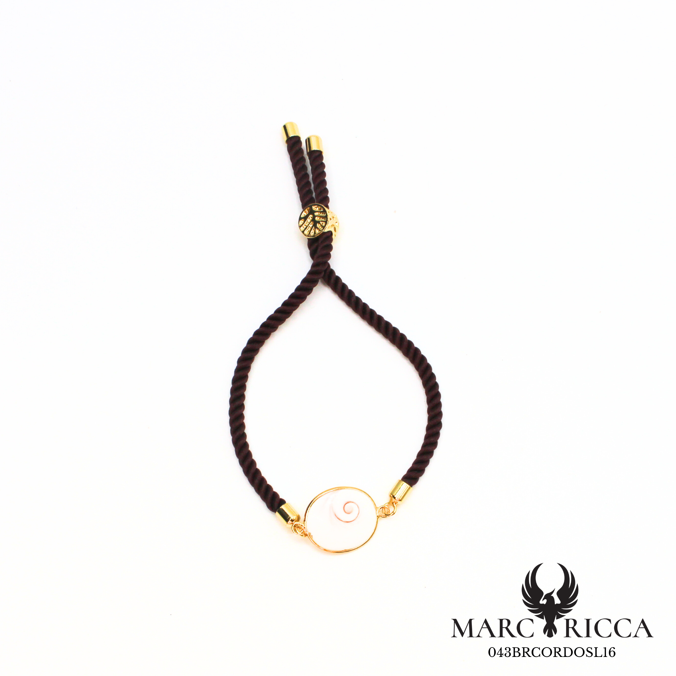 Bracelet Argent ou Vermeil & laiton œil de Sainte-Lucie Rouge