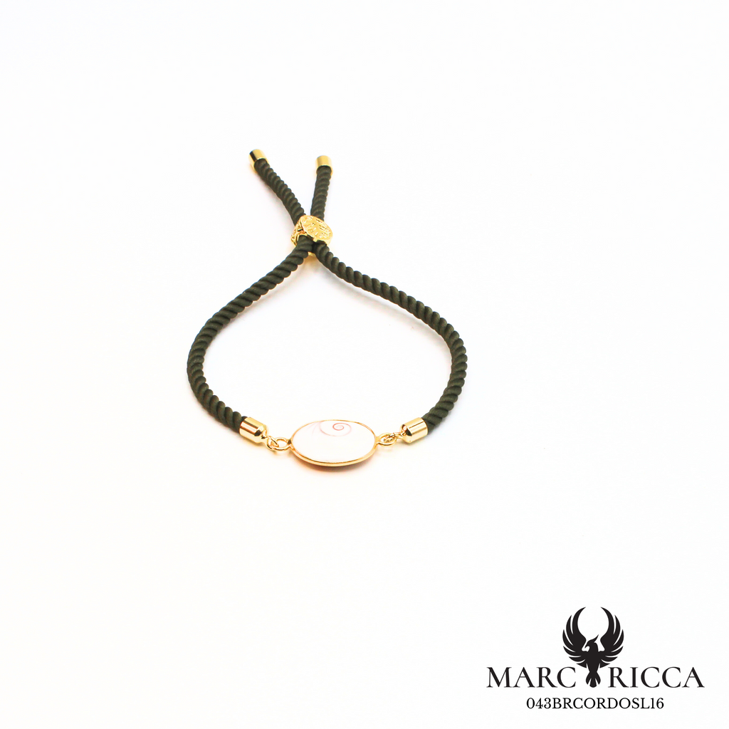 Bracelet Argent ou Vermeil & laiton œil de Sainte-Lucie Rouge
