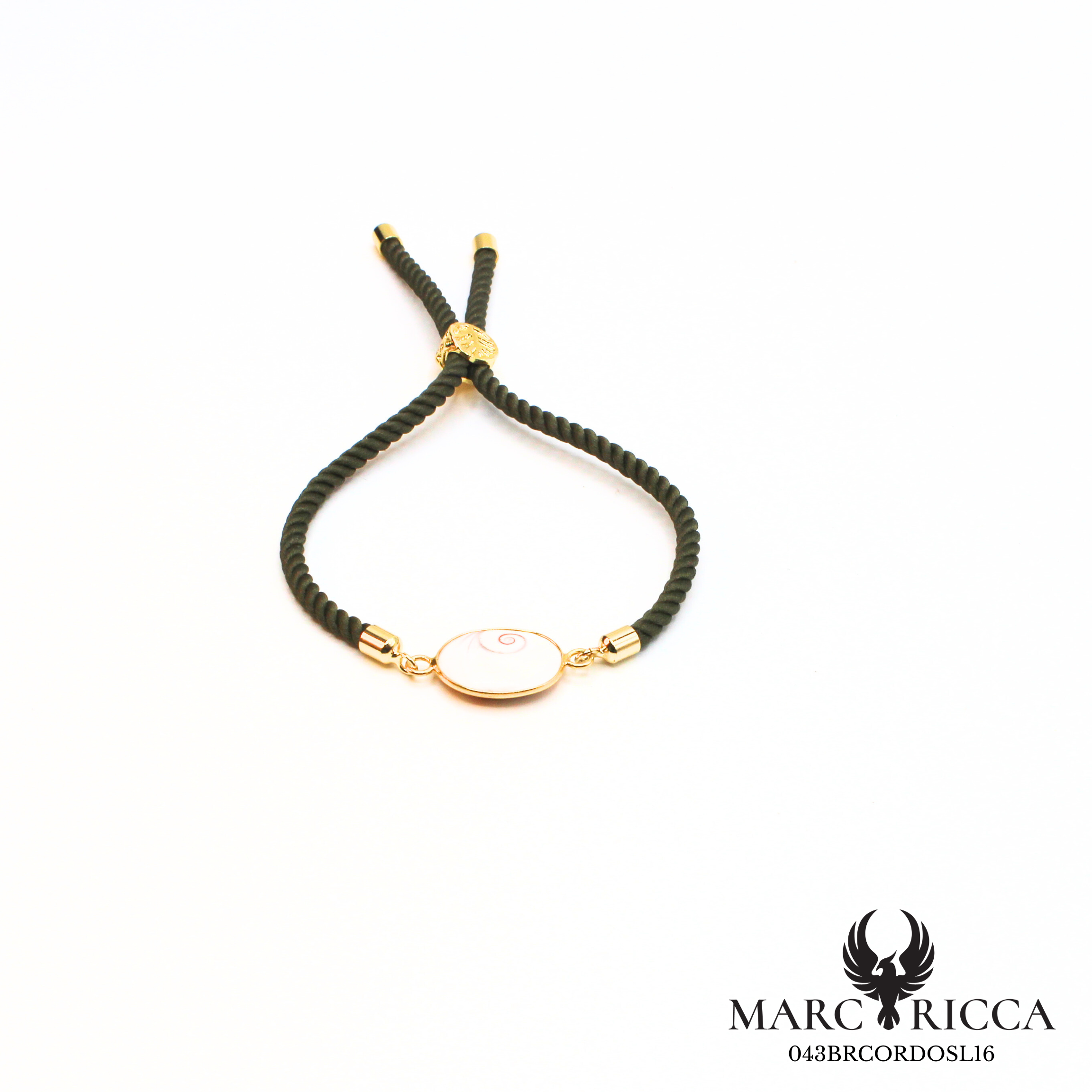 Bracelet Argent ou Vermeil & laiton œil de Sainte-Lucie Rouge