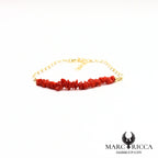 Bracelet corail cupolino et perles de résine