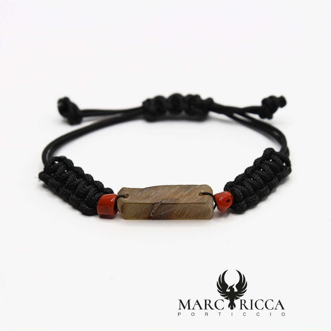 Bracelet homme Corne et Corail