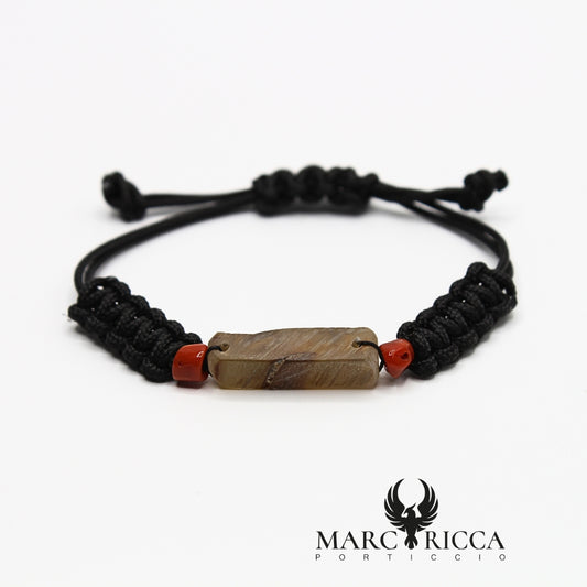Bracelet homme Corne et Corail