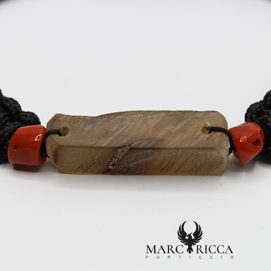 Bracelet homme Corne et Corail