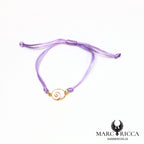 Bracelet cordon satin et œil de Sainte Lucie