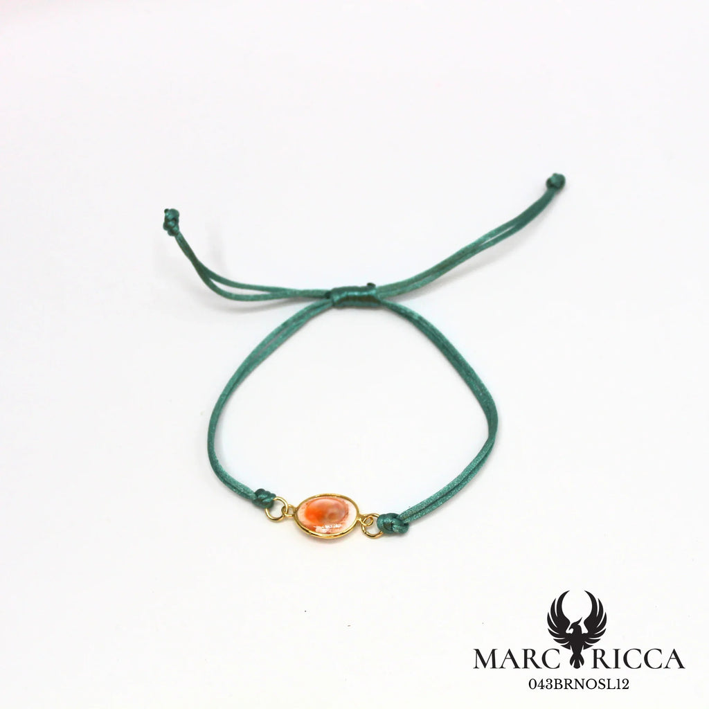 Bracelet cordon satin et œil de Sainte Lucie