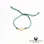 Bracelet cordon satin et œil de Sainte Lucie