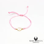 Bracelet cordon satin et œil de Sainte Lucie